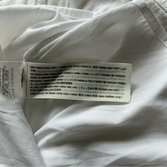 Hollister XS White Ruffled Mini Sundress - Picture 4 of 7